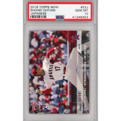 PSA graded 2018 Topps Now Shohei Ohtani baseball card