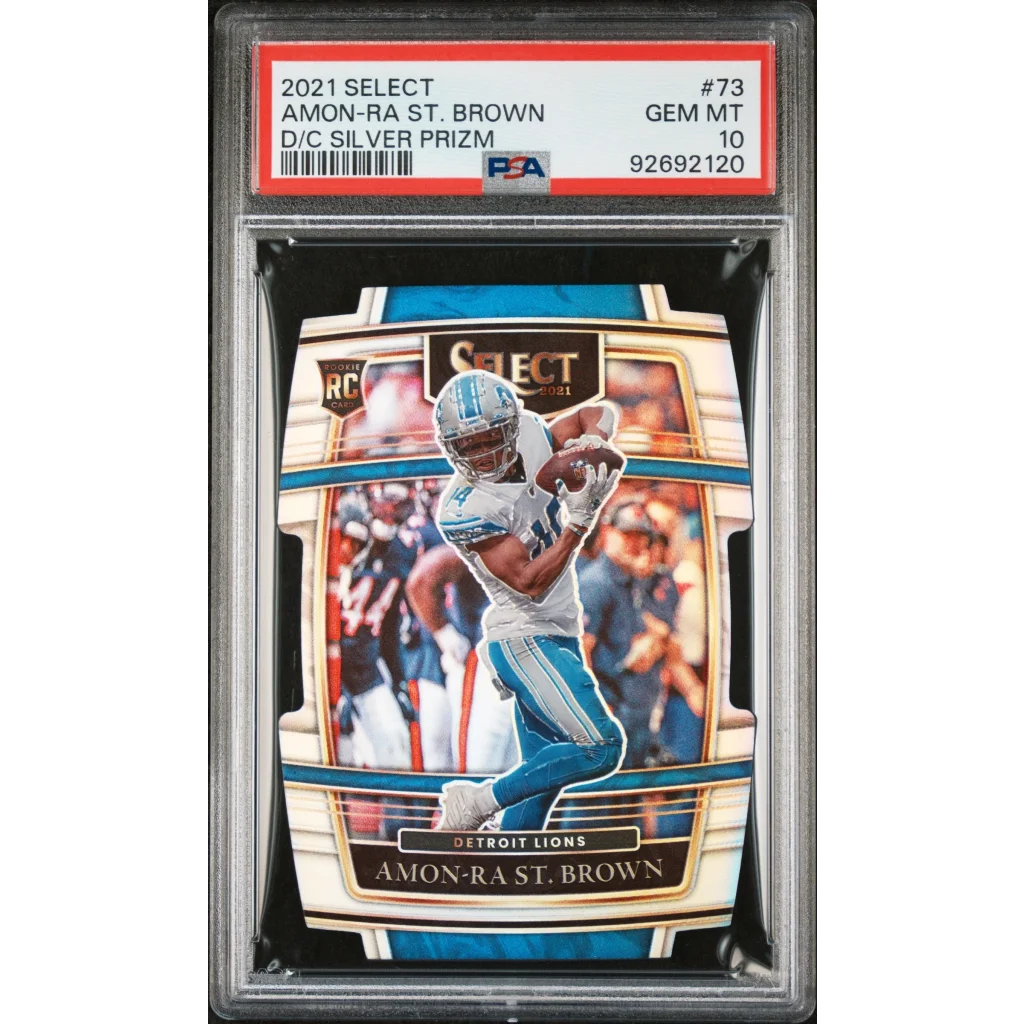 PSA Graded 2021 Panini Select Amon-Ra St. Brown Rookie Card