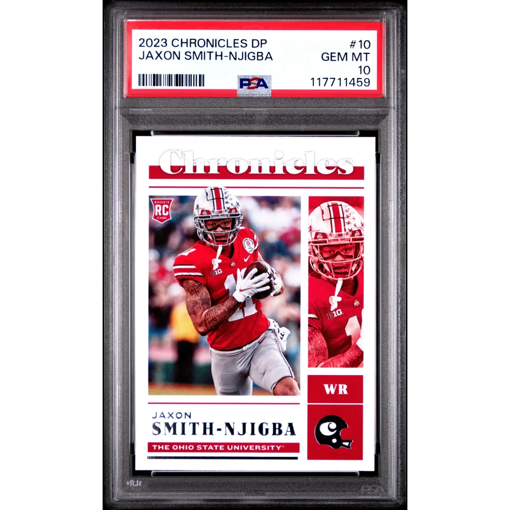 PSA graded 2023 Panini Chronicles Jaxon Smith-Njigba rookie card