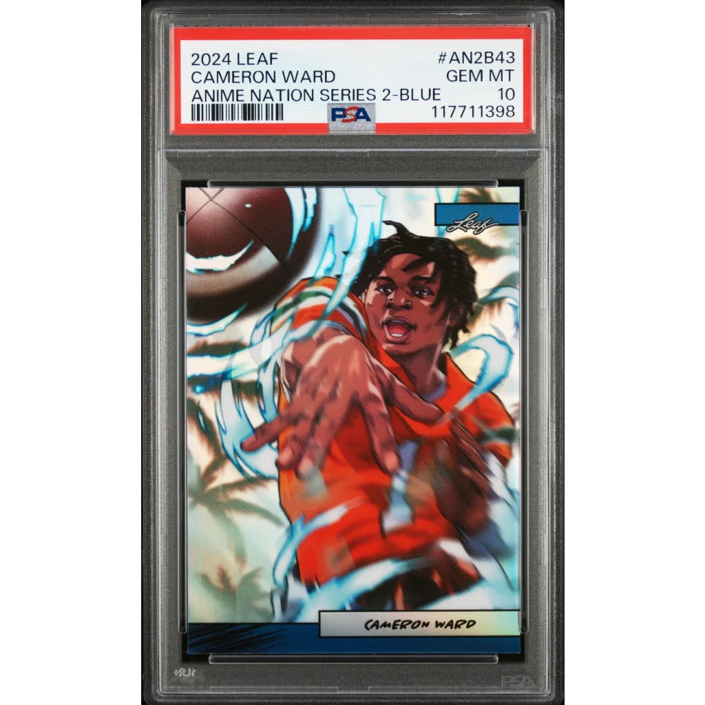 PSA graded 2024 Leaf Anime Nation series 2 blue Cameron Ward card