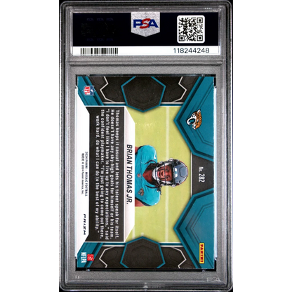 PSA graded 2024 Mosaic Brian Thomas Jr football card