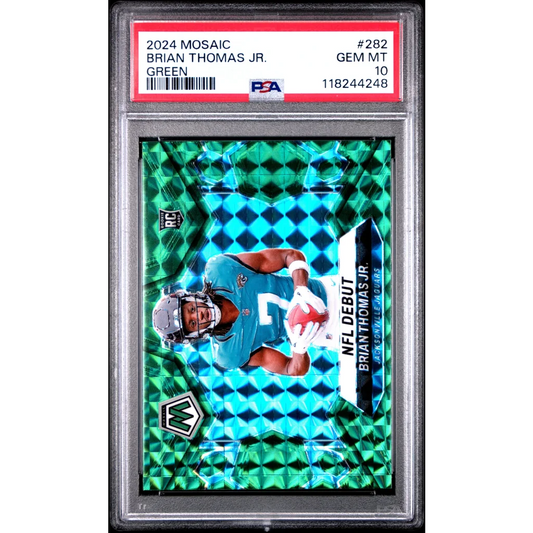 PSA Graded 2024 Mosaic Brian Thomas Jr Football Card