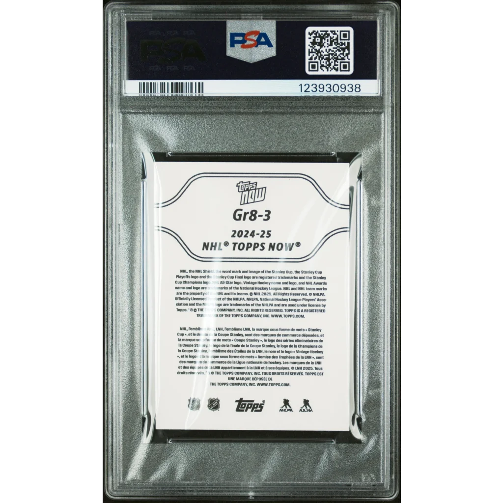 PSA Graded 2024 Topps Now Alex Ovechkin GR8 Silver Hockey Card in Holder