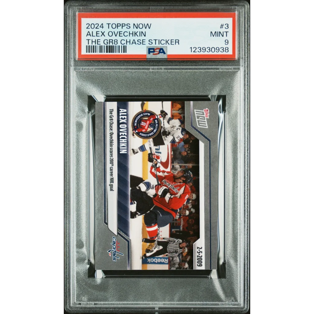Mint PSA Graded 2024 Topps Now Alex Ovechkin GR8 Silver Hockey Card