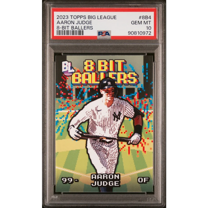 PSA graded 2023 Topps Big League Aaron Judge 8-Bit Ballers baseball card