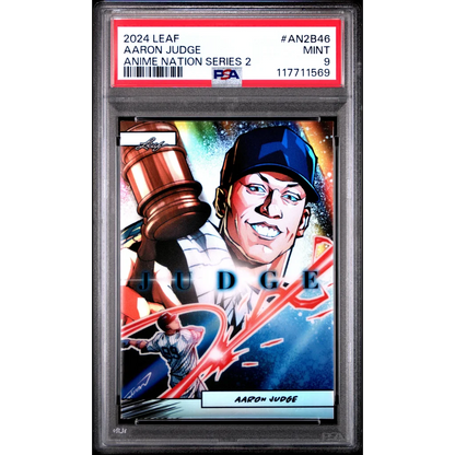 PSA graded 2024 Aaron Judge anime nation series 2 baseball card