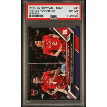 PSA graded Ace Bailey 2024-25 Bowman rookie card RC #25