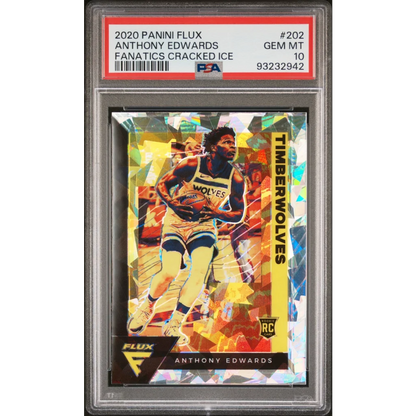 PSA graded 2020 Panini Flux Anthony Edwards basketball card