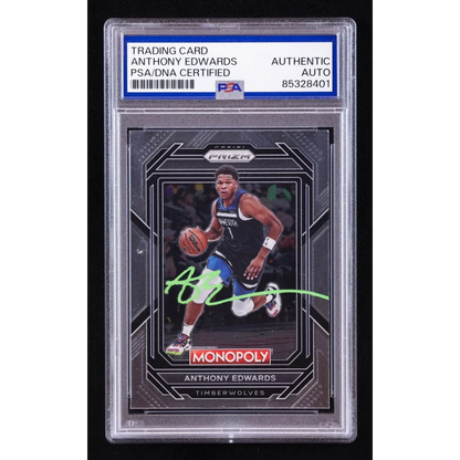 PSA graded Anthony Edwards autographed basketball trading card for fans and collectors