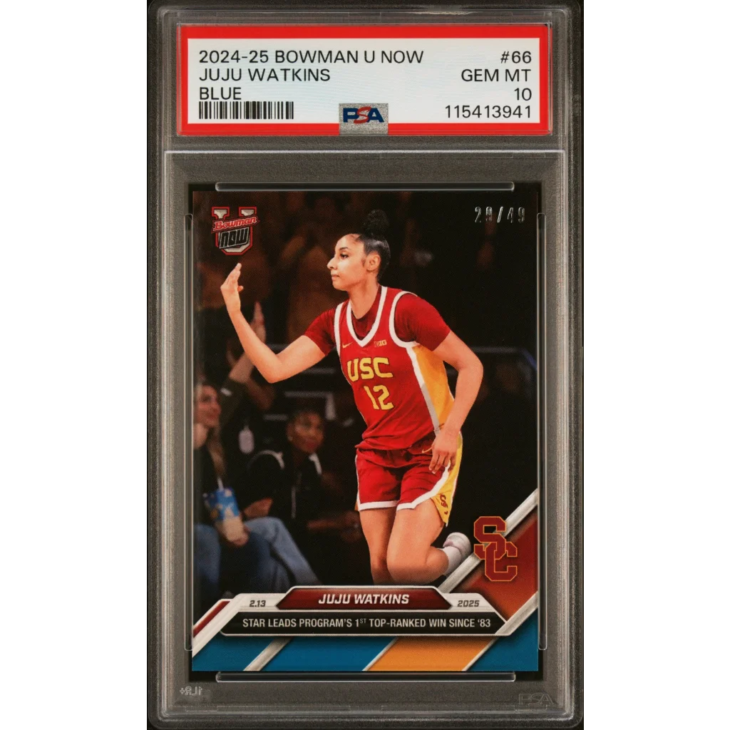 2024-25 Bowman U Now Juju Watkins USC card, PSA Gem MT 10