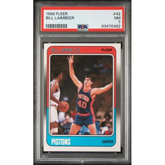 Graded 1988 Fleer Bill Laimbeer basketball card from the PSA graded collection