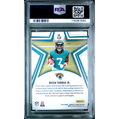 PSA graded 2024 Brian Thomas Jr rookie card by Panini Absolute