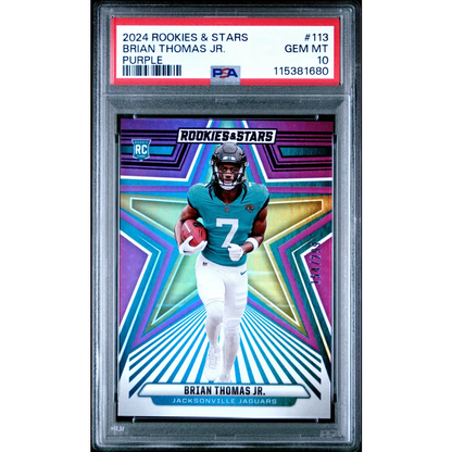 PSA graded Brian Thomas Jr 2024 rookie card
