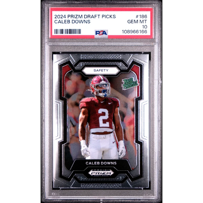 PSA graded Caleb Downs 2024 Prizm rookie card Alabama Crimson Tide safety