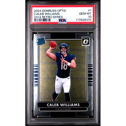 PSA graded Caleb Williams 2014 Donruss Optic Bears rookie card
