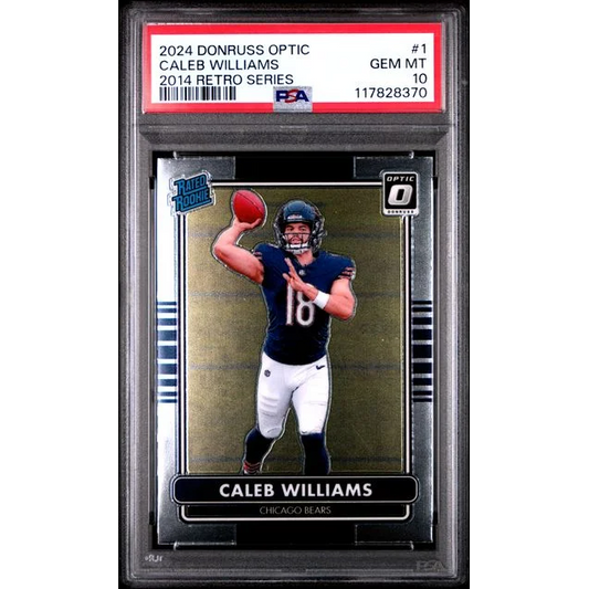 PSA graded Caleb Williams 2014 Donruss Optic Bears rookie card