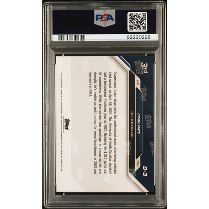 PSA graded Drake Maye 2015 Topps Chrome baseball card