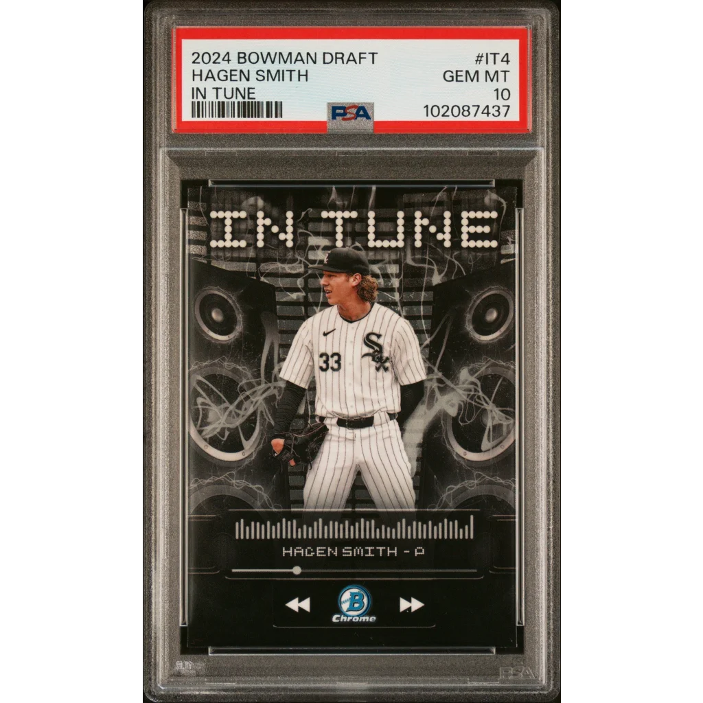 Graded Hagen Smith Baseball Card in PSA case, perfect for collectors