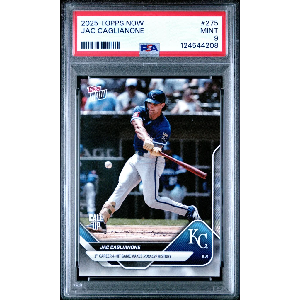 Mint PSA graded Jac Caglianone 2025 Topps Now baseball card
