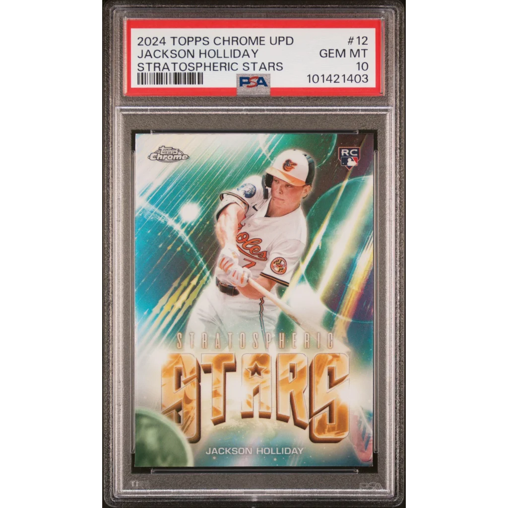 PSA Graded 2024 Topps Chrome Jackson Holliday Stratospheric Stars baseball card