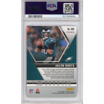 PSA graded 2023 Panini NFL Jalen Hurts #265 card