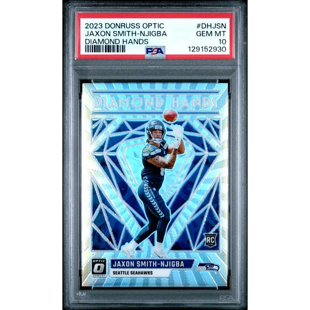 PSA graded 2023 Donruss Optic Jaxon Smith-Njigba Diamond Hands rookie card