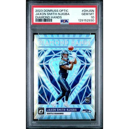PSA graded 2023 Donruss Optic Jaxon Smith-Njigba Diamond Hands rookie card