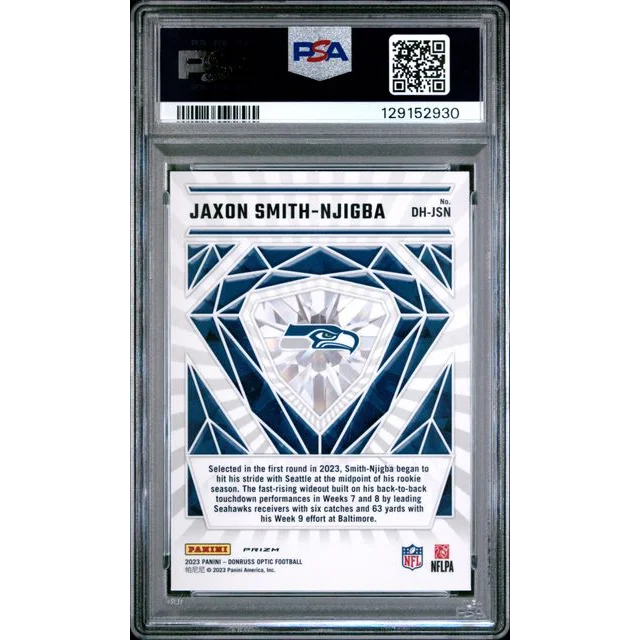 PSA Graded Jaxon Smith-Njigba Diamond Hands Optic Rookie Card