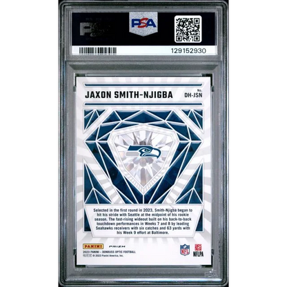 PSA Graded Jaxon Smith-Njigba Diamond Hands Optic Rookie Card