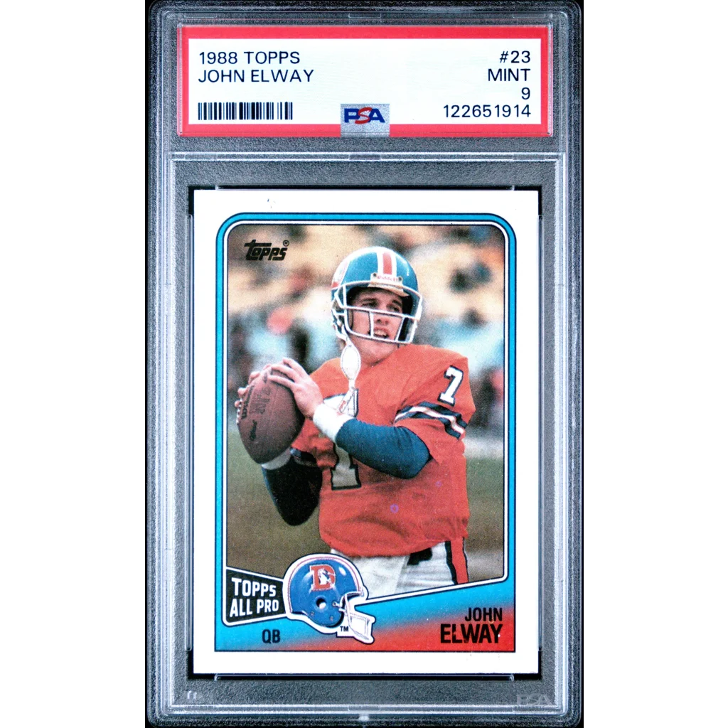 Mint PSA graded 1988 Topps John Elway football card