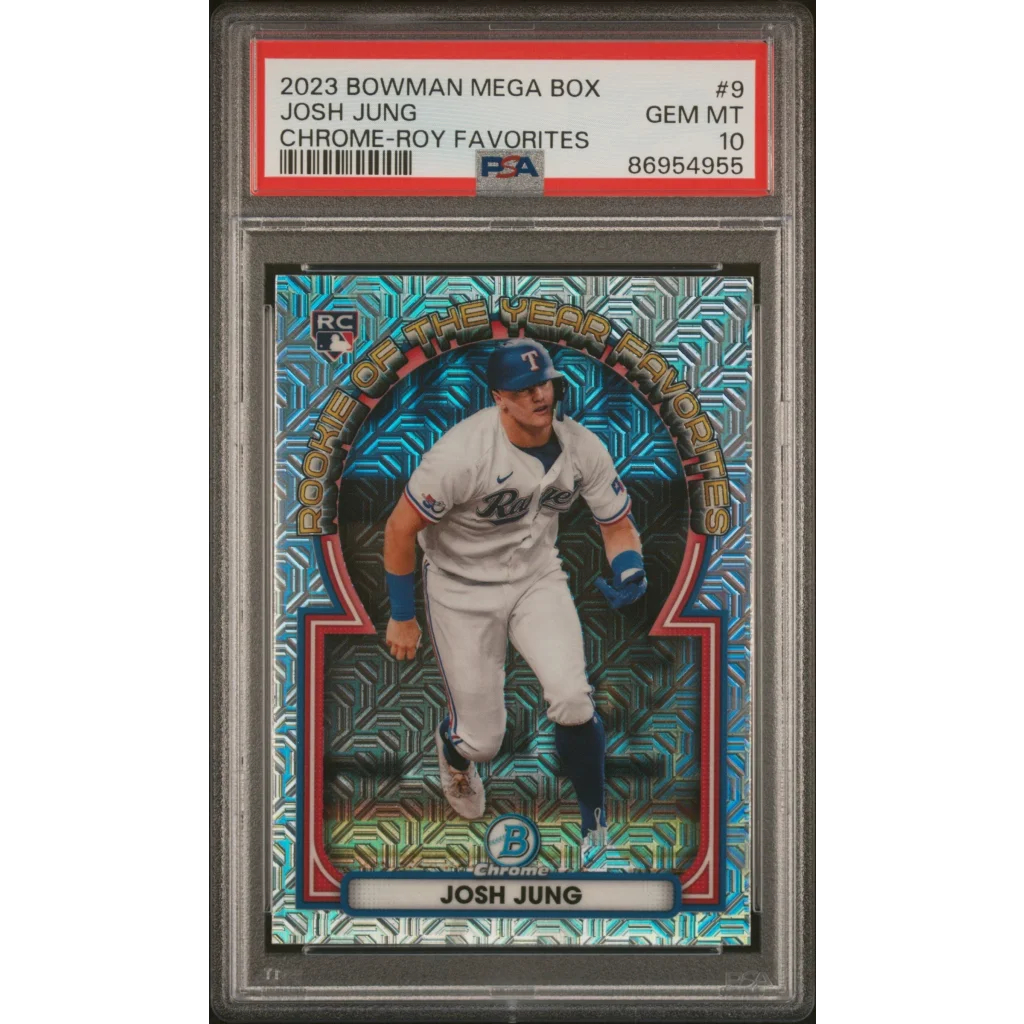 PSA Graded Josh Jung Baseball Card in Protective Case showing a graded baseball trading card
