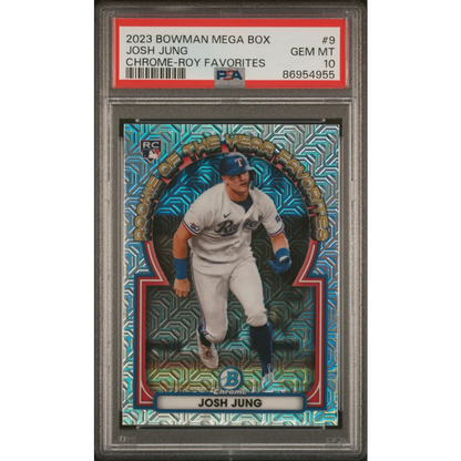 PSA Graded Josh Jung Baseball Card in Protective Case showing a graded baseball trading card