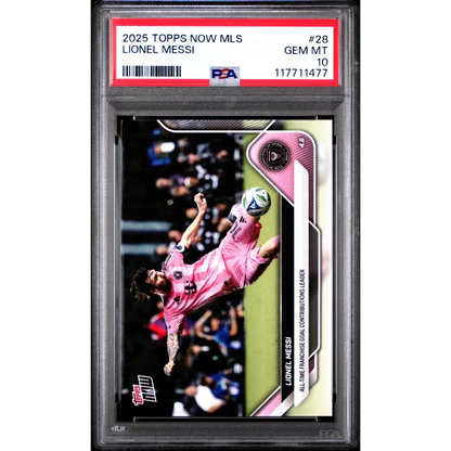 PSA graded Lionel Messi Chrome card limited edition 48/399