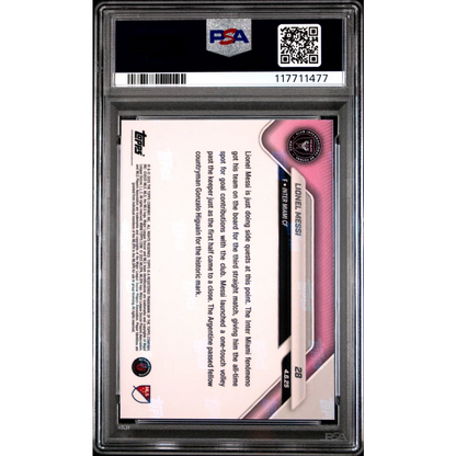 PSA graded 2015 Topps Chrome Lionel Messi card 48/399