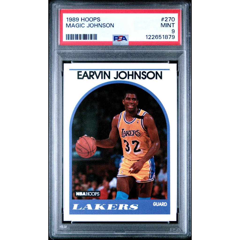 PSA graded 1989 Hoops Magic Johnson Lakers card