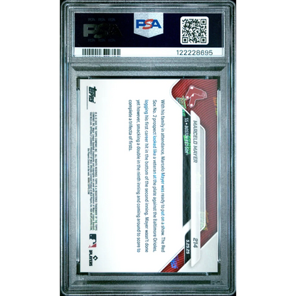 PSA graded Marcelo Mayer gold foil Topps Now baseball card