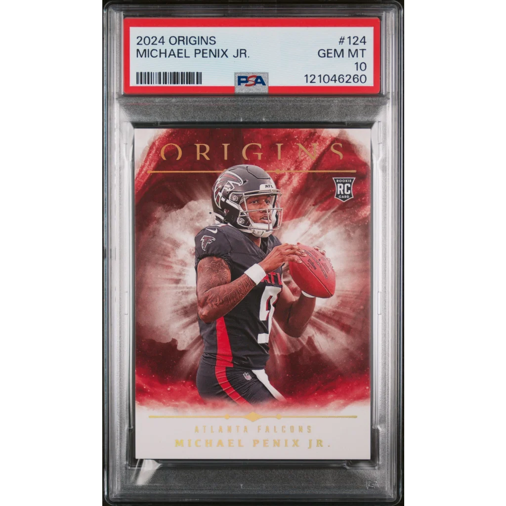 PSA graded Michael Penix Jr 2024 Origins rookie card