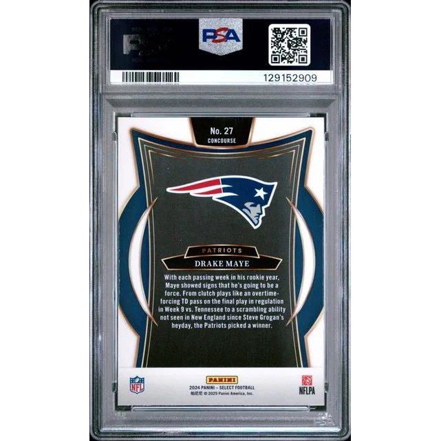 PSA graded 2014 Panini Illustri Patriots card 27 bundle with Drake Maye rookie