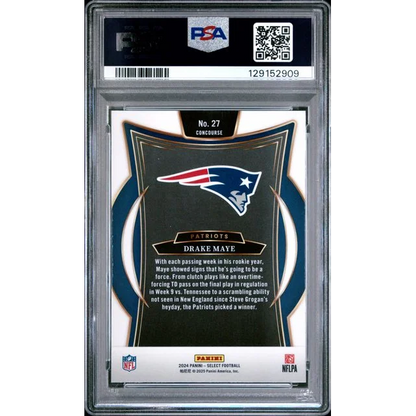 PSA graded 2014 Panini Illustri Patriots card 27 bundle with Drake Maye rookie