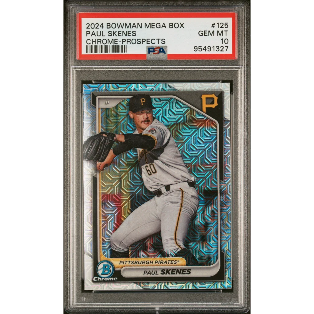 PSA graded Paul Skenes 2024 Bowman Chrome Pirates rookie card