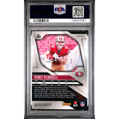 PSA graded Ricky Pearsall 2024 Prizm pink rookie card