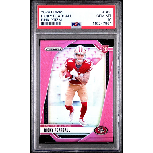 PSA graded 2024 Prizm pink Ricky Pearsall rookie card