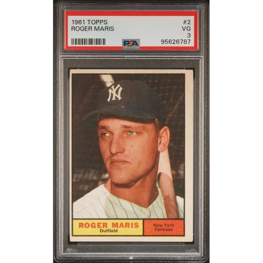 1961 Topps Roger Maris #2 baseball card PSA VG 3 graded