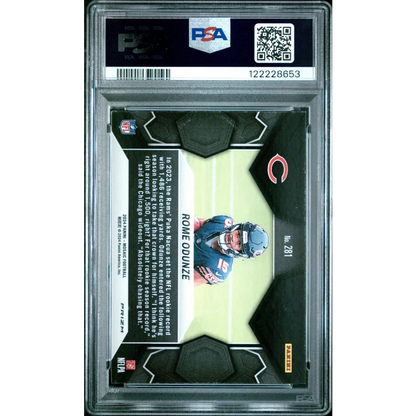 PSA graded Rome Odunze 2024 Mosaic green jersey patch card