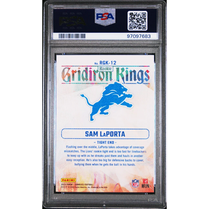 PSA 9.6 Graded Sam LaPorta 2015 Panini Gridiron Kings Rookie Card