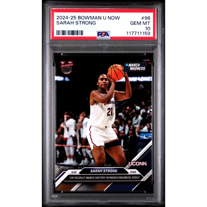 PSA graded Sarah Strong 2024 Bowman U Now basketball card