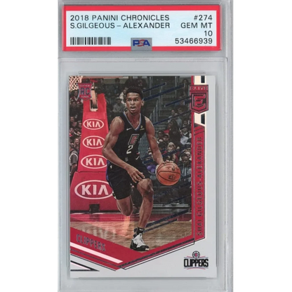 2018 Panini Chronicles Basketball Card of Shai Gilgeous Alexander PSA Graded