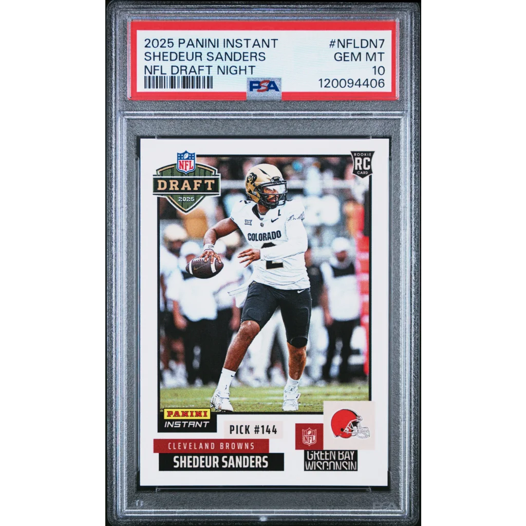 PSA graded Shedeur Sanders Cleveland Browns 2025 draft card