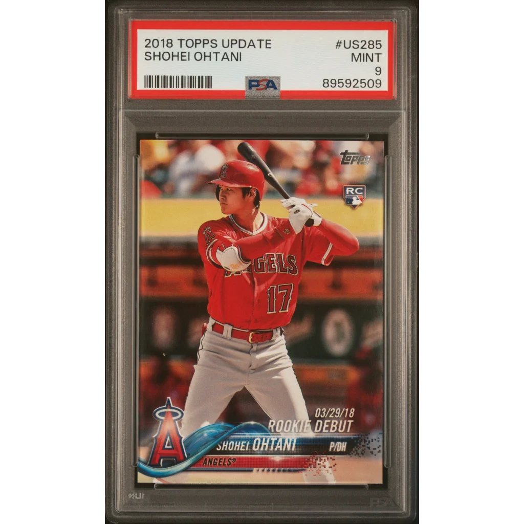 PSA graded Shohei Ohtani 2018 Topps Update rookie card