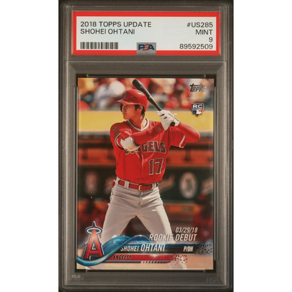 PSA graded Shohei Ohtani 2018 Topps Update rookie card